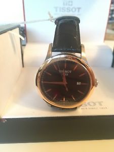 【送料無料】腕時計　ウォッチ　ティソクラシックｋゴールドブラックレザーストラップtissot tclassic 18k oro negro correa de cuero t9124104605100