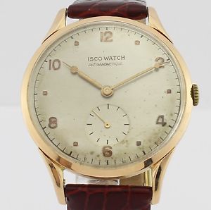 【送料無料】腕時計　ウォッチ　ビンテージｋゴールドウォッチisco watch vintage 18k gold