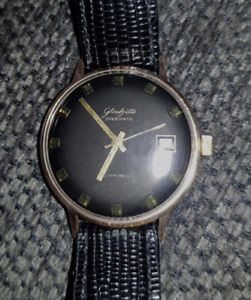 【送料無料】腕時計　ウォッチ　ハウｋｔhau gub vidriera spezimatic kal 75 negro original esfera 14kt rar