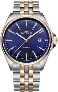 【送料無料】腕時計　ウォッチ　グリシンローズゴールドブルリファレンスorologio glycine combat 6 automatic watch 43mm ip rose gold blu ref 3890383mb
