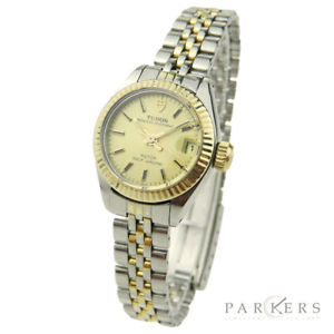 【送料無料】腕時計　ウォッチ　チューダースチールレディプリンセスメッキreloj de pulsera tudor dama oysterdate princesa acero amp; chapado en oro automtico 92313