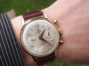 【貨物輸送無料】ウォッチ 御覧なさる ビンテージコラムホイールクロノグラフvintage yema valjoux 92 c1950s con crongrafo rueda de pilares