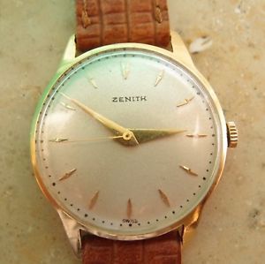 【送料無料】腕時計　ウォッチ　アラームクロックマンゴールドreloj zenith, reloj hombre 35 mm, oro 18k 750er reloj de pulsera vintage