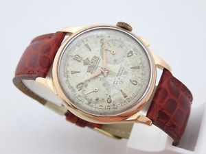 【送料無料】腕時計　ウォッチ　ウォーカークロノグラフゴールドローズwalker cronografo oro rosa 18 kt anni 50 manuale 37 mm landeron 48 revisionato