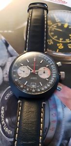 【送料無料】腕時計　ウォッチ　ビンテージパンダクロノグラフnos vintage lanco pvd valjoux 7734 panda chronograph