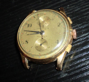 【送料無料】腕時計　ウォッチ　クロノグラフルビーchronograph, suisse, automat, 17 rubis, rotgold 18 k