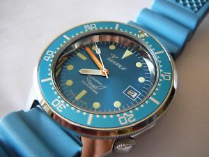 【送料無料】腕時計　ウォッチ　プロフェッショナルメートルダイビングアッズーロsquale professional ocean 500mt acciaio lucido, cinturino diving azzurro