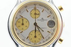 【送料無料】腕時計 ウォッチ ボーメメルシエクロノアラームゴールドスチールbaume amp; mercier automatik chrono seores reloj 6103 acerooro bonito estado