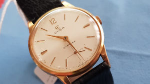 【送料無料】腕時計　ウォッチ　ビンテージｋソリッドゴールドgents vintage oversize cyma ref 586k cymaflex 18k solid gold 37 mm