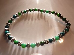 【送料無料】ブレスレット　アクセサリ―　ブレスレットミリチベットシルバーazurite chrysocolla bracelet 4 mm pearls amp; tibet silver