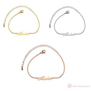 【送料無料】ブレスレット　アクセサリ―　ブレスレットブレスレッツペンダントrosegoldステンレスボヘミアンbracelet bracelets aloha letters pendant gold silver rosegold stainless steel boho