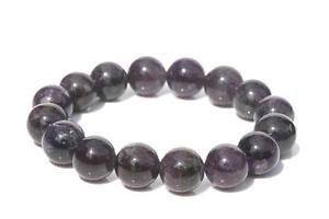 【送料無料】ブレスレット　アクセサリ―　アメジスト12mmボールamethyst bracelet 12mm balls