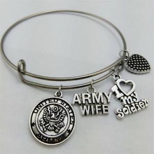 【送料無料】ブレスレット　アクセサリ―　デフォームas de50359 form united state army wife charm edelstahlmetall frau uberzogenes