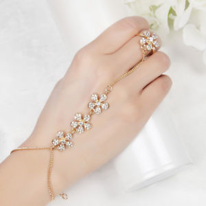 【送料無料】ブレスレット　アクセサリ―　メインレas fr37549 couleur or bijoux dete doigt a la main pour les femmes en alliage d