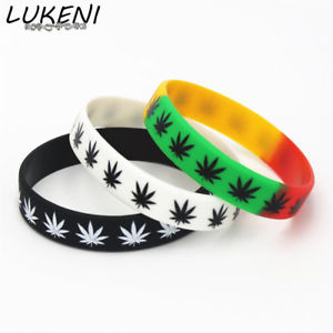 【送料無料】ブレスレット　アクセサリ―　ドレゲエシリコーンsm fr37905 feuilles de weed jamaique rasta reggae silicone casualsporty