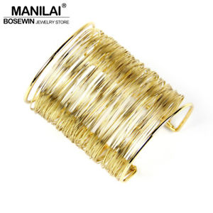 【送料無料】ブレスレット　アクセサリ―　カフブレスレットas fr51567 boho multilayer de fil de fer femmes cuff bracelet large femme allia