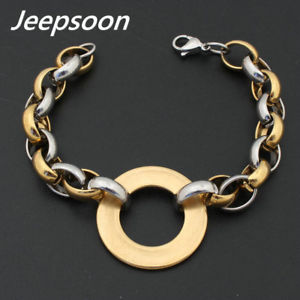 【送料無料】ブレスレット　アクセサリ―　ロンドブレスレットas fr38772 bijoux en acier pour femme ronde bracelet jeepsoon chaine metal inox