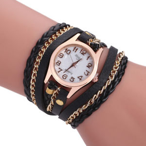 【送料無料】ブレスレット　アクセサリ―　ブレスレットレas fr34952 regarder couleur or bracelets en cuir pour les femmes alliage de zin