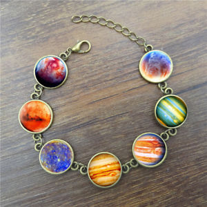 【送料無料】ブレスレット　アクセサリ―　ギャシーカボションas fr36036 xj galaxy planete cabochon en verre breloque alliage de zinc femmes 12,056円