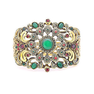 【送料無料】ブレスレット　アクセサリ―　デミオブレスレットマンシェットビンテージファムas fr51250 mme turque femmes fleur resine bracelet manchette vintage femme cri