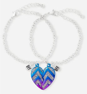 【送料無料】ブレスレット　アクセサリ―　デローズシェブロンヘルツas de37872 rose glitter chevron herz bester deeund deeundschaft zink legierung