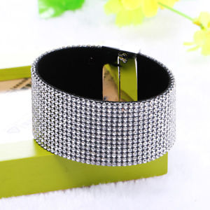 【送料無料】ブレスレット　アクセサリ―　デシャルムレーダーsm de78811 charme voll crystal strass leder fur modische frauen