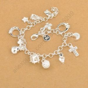 【送料無料】ブレスレット　アクセサリ―　アルジェントブレスレットブレスレットas fr34443 100 925 charm en argent sterling bracelet femme de nice bracelets m