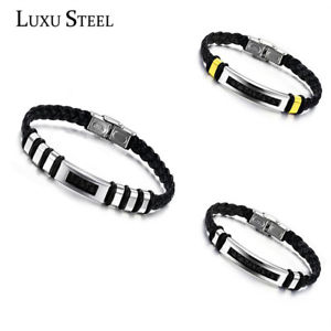 【送料無料】ブレスレット　アクセサリ―　デレーダータイタンカフブレスレットas de32377 echtes leder titan stahl manner edelstahl cuff bracelets
