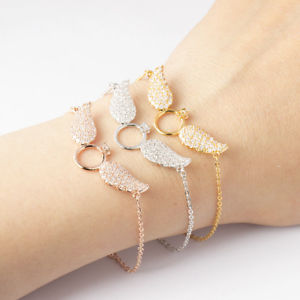 【送料無料】ブレスレット　アクセサリ―　デシルバーローズゴールドクリスタルas de37598 shining silver rose gold farbe cz kristall luxus kupfer metallketten