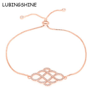 【送料無料】ブレスレット　アクセサリ―　ローズブレスレットレブレスレットas fr38475 couleur or rose cz bracelet pour les femmes cuivre zircons bracelets