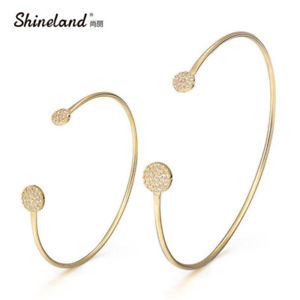 【送料無料】ブレスレット　アクセサリ―　マンシェットドクリスタルブレスレットプラークas fr50581 manchette de cristal reglable bracelets ouvert femme plaque or jaune