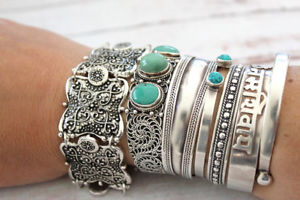 【送料無料】ブレスレット　アクセサリ―　ビンテージブレスレットダルジャンレas fr37396 bohemain vintage bracelets dargent en metal pour les femmes alliage