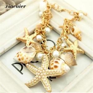 【送料無料】ブレスレット　アクセサリ―　エトワールブレスレットレas fr35917 etoile de mer pendentif bracelet pour les femmes seashells en alliag