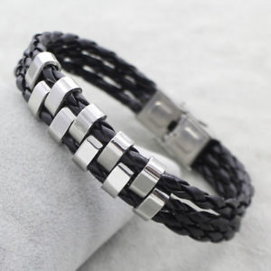 【送料無料】ブレスレット　アクセサリ―　ブレスレットパンクsm fr35465 bracelet bijoux en acier avec la couleur doril pu punk