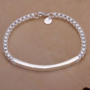 【送料無料】ブレスレット　アクセサリ―　アルジェントプラークブレスレットsm fr80700 bijoux argent plaque boite fine bracelet tendance smth079