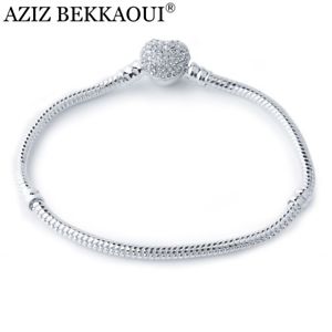 【送料無料】ブレスレット　アクセサリ―　デas de36293 bekkaoui schlangenkette mit kristallherz silber uberzog halbedelstei