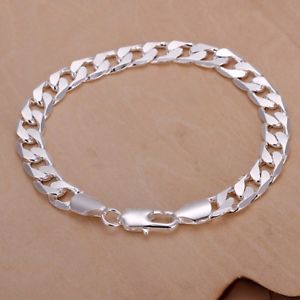 【送料無料】ブレスレット　アクセサリ―　デクラシックsm de35418 6mm 8mm 10mm flache herren silber verchromt classic