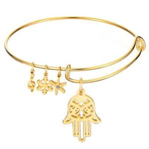 【送料無料】ブレスレット　アクセサリ―　デトレンディas de51068 gold palm trendy sommerartjustierbare frauen zirkonia frau uberzog