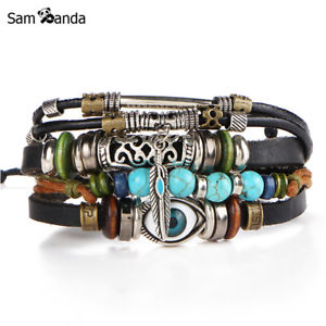 【送料無料】ブレスレット　アクセサリ―　パンクデザインブレスレットビンテージsm fr37132 punk design turc evil eye bracelets pour femmes vintage