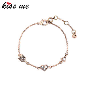 【送料無料】ブレスレット　アクセサリ―　デハッキングヘルツトレンディsm de80240 kuss mich einfach crystal pfeil herz frauen antiken trendy