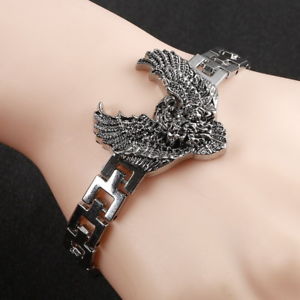【送料無料】ブレスレット　アクセサリ―　デブレスレットas de32544 zubehor brazalet edelstahl schwarz herren metall charm bracelets