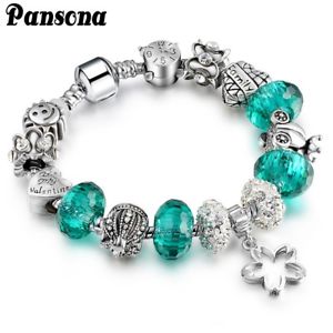 【送料無料】ブレスレット　アクセサリ―　ブレスレットクリスタルパールロイヤルブレースas fr37119 silver charm bracelet cristal perle royale femmes cuivre metal brace