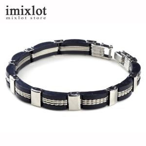 【送料無料】ブレスレット　アクセサリ―　smde33675 schwarzes silikonミックスedelstahlマナーsm de33675 schwarzes silikon mix edelstahl manner trendy