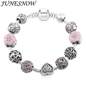 【送料無料】ブレスレット　アクセサリ―　ブレスレットレas fr33563 pinkcherry coeur de fleur bracelets pour les femmes en alliage zinc