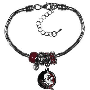 【送料無料】ブレスレット　アクセサリ―　フロリダセミノールユーロビーズブレスレットflorida state seminoles euro bead bracelet