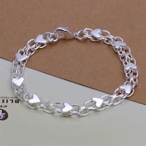 【送料無料】ブレスレット　アクセサリ―　ブレスレットハートペンダントスターリングシルバーメッキハートペンダントladies bracelet with heart pendant 925 sterling silver plated heart pendants