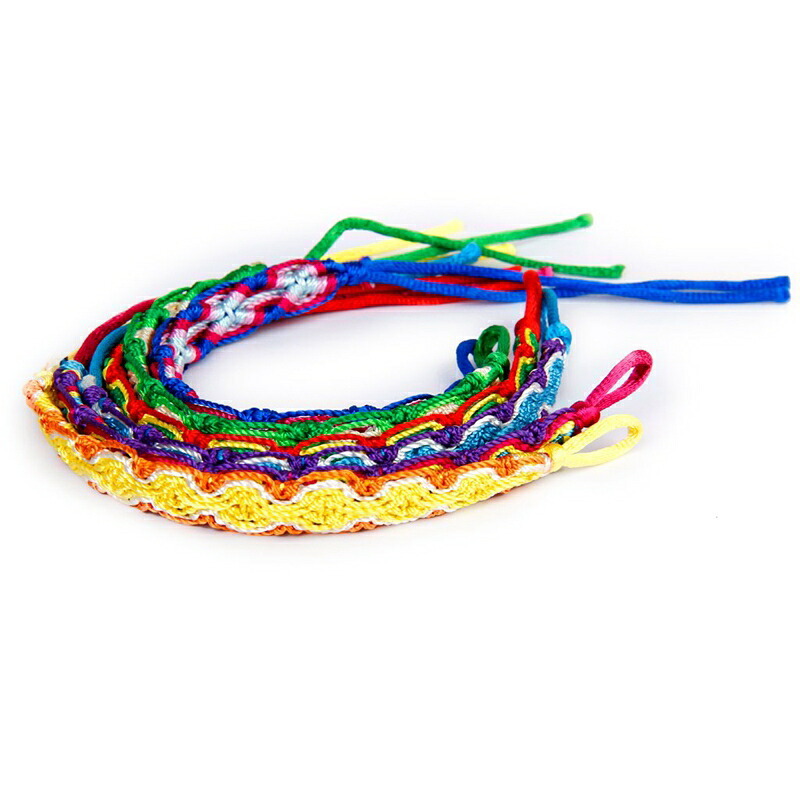 【送料無料】ブレスレット　アクセサリ―　××カラフルブレスレットスレッドブレスレット6x6 x colorful braided friendship bracelets thread wrist ankle bracelet wr t6g2