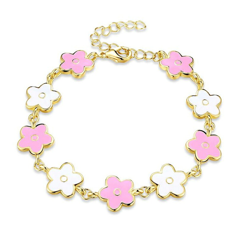 【送料無料】ブレスレット　アクセサリ―　ファッションゴールドブレスレット5xwomens fashion lady sweet flowers gold bracelet t4w9