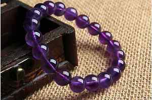 【送料無料】ブレスレット　アクセサリ―　アメジストラウンドビーズブレスレットgenuine natural purple amethyst crystal round beads bracelet 6 mm