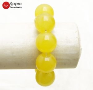 【送料無料】ブレスレット　アクセサリ―　ビッグヒスイブレスレットブラ big 20mm yellow round natural high quality jade 75 braceletbra394